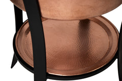 24" Round Bucket Hammered Copper Cooler